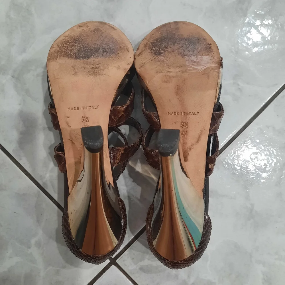 Michael Kors snakeskin sandals‎  heel